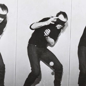 Vito Acconci, Stills from Blindfolded catching piece, 1970. Courtesy of The Nelson-Atkins Museum