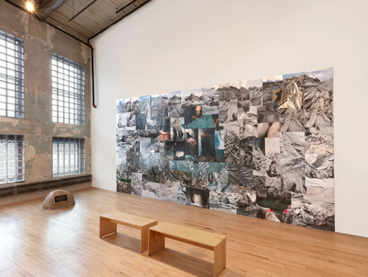 Ohan Breiding, Belly of a glacier, exhibition view. Courtesy of MASS MoCA