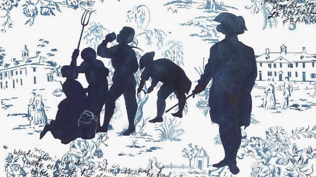 Lauren Frances Adams, Decorum #20 (after 19th century Lithograph at Mount Vernon) (detail), 2014. Courtesy of the Schoolhouse Gallery