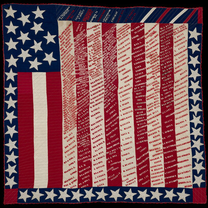 Hoosier suffrage quilt, before 1920. Courtesy of Frist Art Museum
