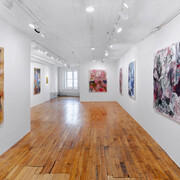 Alex Gibson, Slippery Slope, 2023, installation view, photo by Daniel Terna. Courtesy the artist and Someday, New York