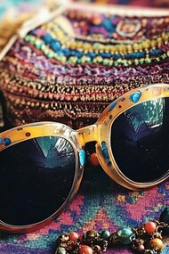 Acessórios Boho. As rendas, bordados e detalhes artesanais trazem identidade desse estilo tão desejado atualmente. E não se pode deixar de mencionar a vibrante paleta de cor, muitas das vezes com tons terrosos como o laranja-telha, e as estampas florais super coloridas e padrões psicodélicos