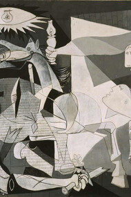 Pablo Picasso. Guernica (1937). Óleo sobre lienzo, 349,3 x 776,6 cm. Museo Reina Sofía, Madrid. 