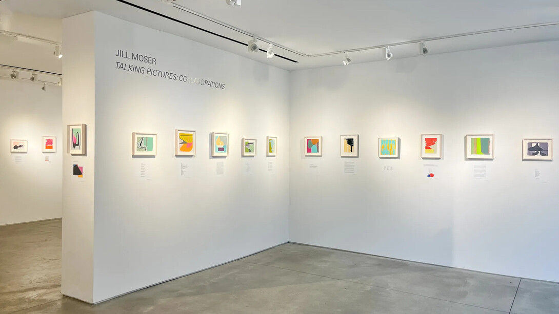 Jill Moser, Talking pictures: collaborations, exhibition view. Courtesy of Kathryn Markel Fine Arts
