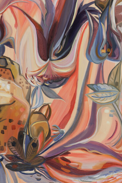 Sarah Bedford, Lilies and wasps, 2025. Courtesy of Mrs. Gallery