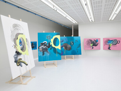 Ashley Hans Scheirl, In and out of painting, exhibition view. Courtesy of Belvedere 21