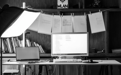 Arbeitsplatz eines Schriftstellers