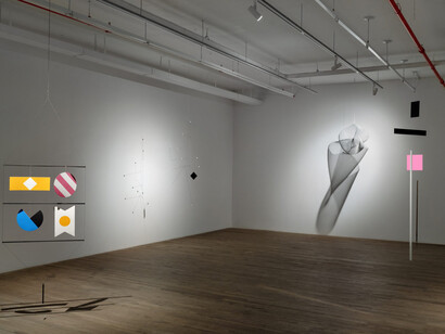 Bruno Munari, Macchine inutili (Useless machines), exhibition view. Courtesy of kaufmann repetto