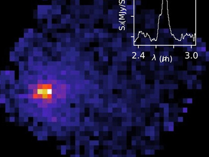 3I/ATLAS imaged by the James Webb Space Telescope's NIRSpec on 6 August 2025, showing water vapor emission