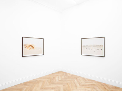 Zhang Kechun, The yellow desert, exhibition view. Courtesy of Huxley-Parlour Gallery