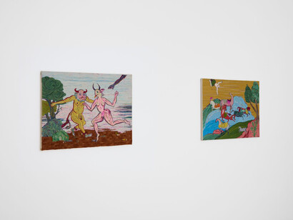 Soheila Kayoud, When the div came home, exhibition view. Courtesy of Andrew Rafacz 