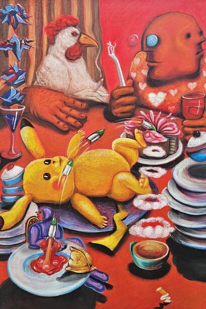 Siddhartha Kararwal, Oregano samosa, 2025. Courtesy of Sakshi Gallery 