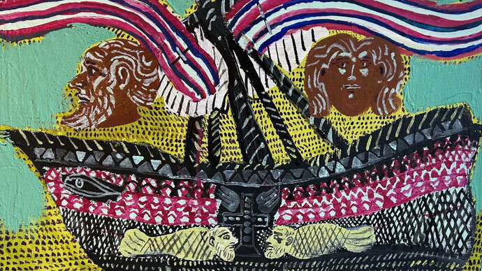 Tassos Mantzavinos, By the seaside (Παρά θιν’ αλός). Courtesy of Skoufa Gallery 