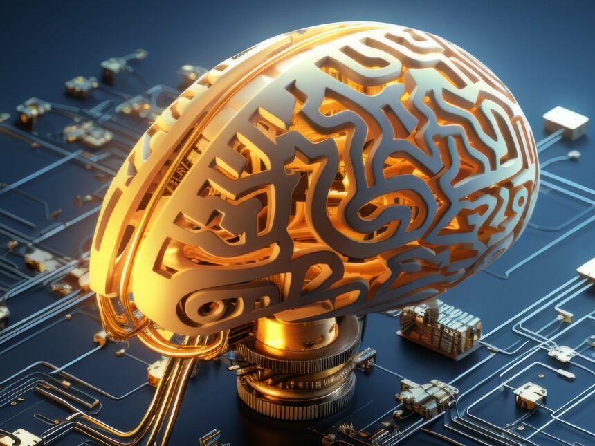 A metallic brain integrated with technology emphasizes the role of human discernment