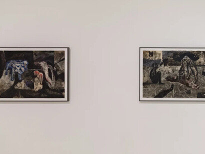  Arindam Chatterjee, অ ব মা ন ব (avamānava), exhibition view. Courtesy of Emami Art 