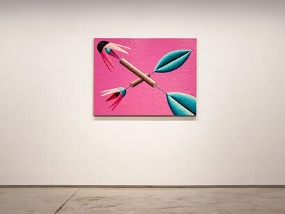 Nadia Ayari, Oblivion rains: a notation of gravity, light and resistance, exhibition view. Courtesy of Selma Feriani Gallery