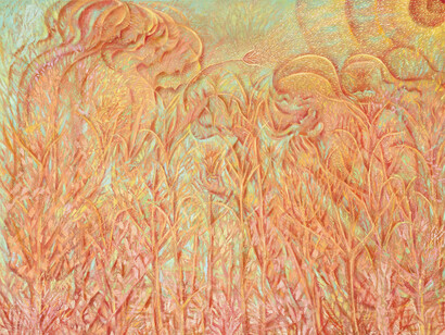 Peter Graham, Seeding the sun (detail), 2025. Courtesy of Olsen Gallery