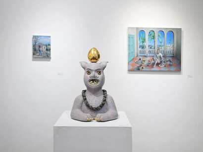 Malene Hartmann Rasmussen and James Mortimer, Brutes, exhibition view. Courtesy of James Freeman Gallery