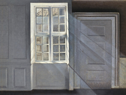 Vilhelm Hammershøi, Sunbeams or sunlight. Dust motes dancing in the sunbeams (detail). Strandgade 30, 1900. Courtesy of the Museo Nacional Thyssen-Bornemisza