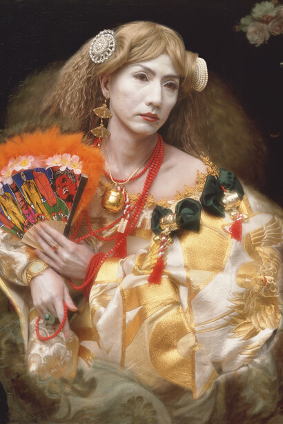Yasumasa Morimura, Portrait (Fan) (detail), 1991. Courtesy of the artist, Luhring Augustine, New York, and Yoshiko Isshiki Office, Tokyo © Yasumasa Morimura