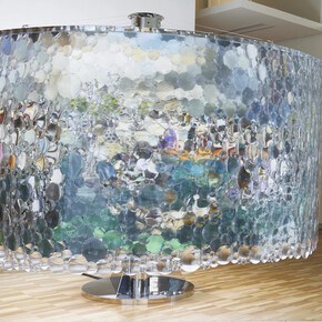 Installation view of And still I rise with artworks (foreground) Suzann Victor Sea lantern II 2025 and Kyra Mancktelow Unconstitutional love, 2025. Courtesy of Art Gallery of NSW