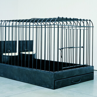 Mona Hatoum, Cage-à-deux, 2002. Courtesy of Museo Nivola