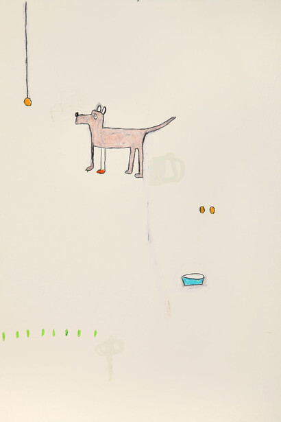 Antonio Cervasio, Senza titolo, 2013, pastelli ad olio su carta fabriano gsm 640, cm 76x56. Courtesy Romberg