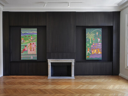 Slimen Elkamel, Ligne(s) de vie, vue d'exposition. Avec l'aimable autorisation de la Galerie Mariane Ibrahim