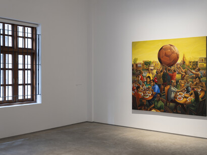 Vinod Balak, An axis for a revolution, exhibition view. Courtesy of Galerie Mirchandani + Steinruecke