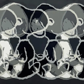 Opake, In life, it's not where you go but who you travel with, 2025. Courtesy of Carousel Fine Art 