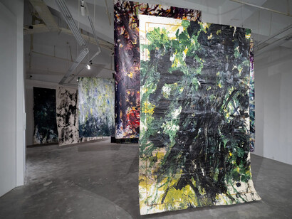 Wang Jun, Off the beaten track, exhibition view. Courtesy of A Thousand Plateaus Art Space 
