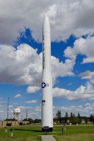 LGM-30G Minuteman III Missile and Transporter/Erector at Malmstrom AFB Museum in Montana, USA