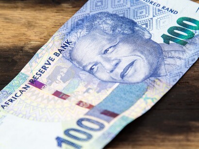 South African currency with the image of Mandela on it