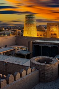 Uzbekistan at sunset