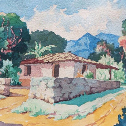 Fausto Pacheco Hernández, Casa con tapia, sin fecha