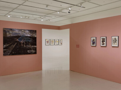  Arindam Chatterjee, অ ব মা ন ব (avamānava), exhibition view. Courtesy of Emami Art 