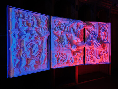 Eva L’Hoest, Inkstand – fragments of intent, vue de l’exposition. Avec l’aimable autorisation de la Galerie Eric Mouchet