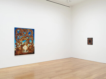 Lauren Satlowski, Not all clues are paintings but all paintings are clues, exhibition view. Courtesy of Timothy Taylor Gallery