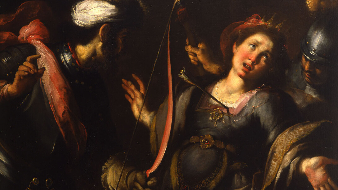 Bernardo Strozzi detto “Il Cappuccino” (Genova, 1581 - Venezia, 1644), Martirio di sant’Orsola, 1618-20, olio su tela, cm 104 x 130, Collezione Koelliker. Cortesia di BKV Fine Art, Milano