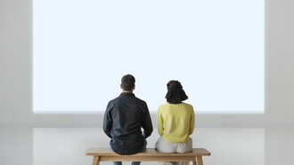 An empty surface that reflects what we choose to project onto it