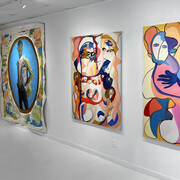 Various artists, Blue take me to the end, exhibition view. Courtesy of Galeria Azur