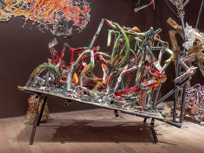 Linda Rotua Sormin, Uncertain ground, exhibition view. Courtesy of Gardiner Museum