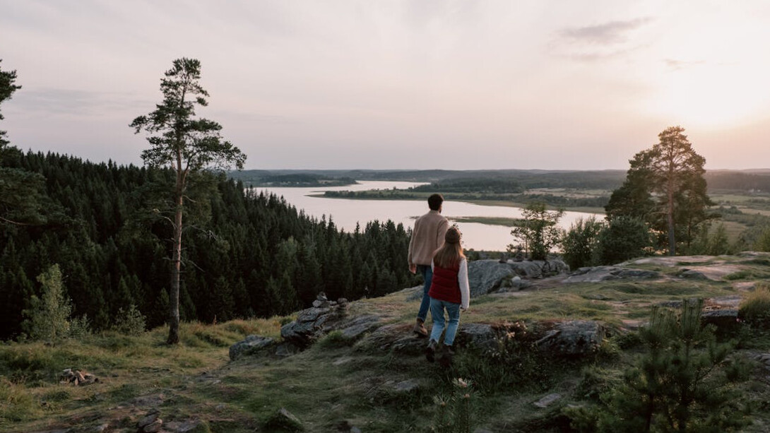 As the sun sets in the distance, a couple embraces the warmth of happiness that fills their hearts and minds, reminding them of the essential role serotonin plays in their well-being