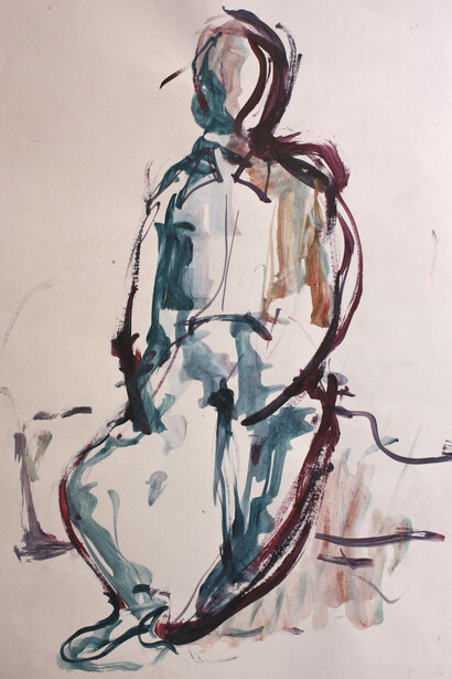 Kristian Zara, Live Model drawing_Ink on paper, 35x25cm, 2010