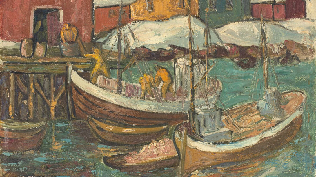 Kanwal Krishna, Svolvær, Norway (detail), 1952. Courtesy of DAG