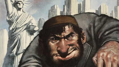 Gino Boaccasile, póster de propaganda antisemita, 1943