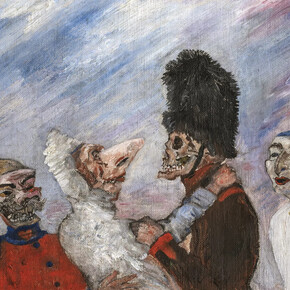 James Ensor, Skeleton arresting masqueraders, 1891. Courtesy of Arp Museum