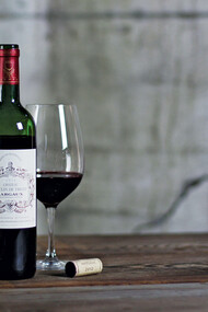 A bottle of Chateau Moulin de Tricot in Margaux