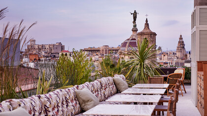 Soho House Barcelona Spain, outdoor terrace
