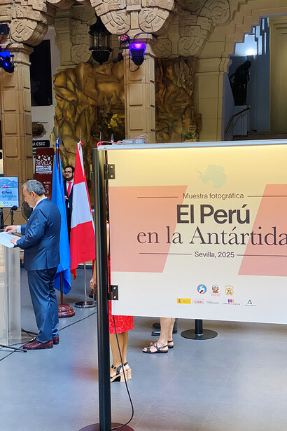 El Perú en la Antártida, vista de exhibición. Cortesía de la Casa de la Ciencia